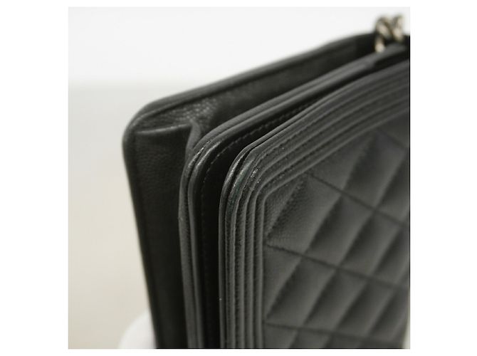 Chanel Boy Schulterbörse mit Kette Schwarz - Ansicht 7