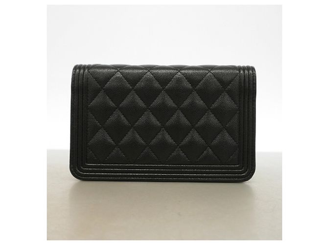 Chanel Boy Schulterbörse mit Kette Schwarz - Ansicht 9