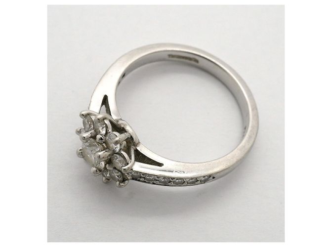 Autre Marque Anello Tiffany & Co. Flora in platino e diamanti - vista 8