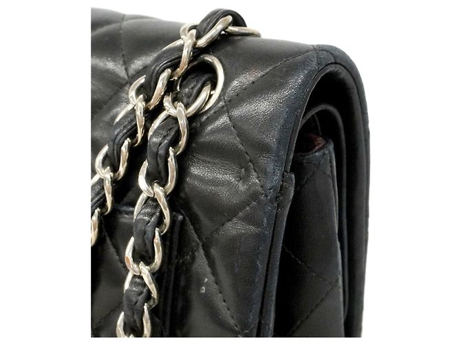 Timeless Borsa a tracolla Chanel in pelle d'agnello nera Nero - vista 10