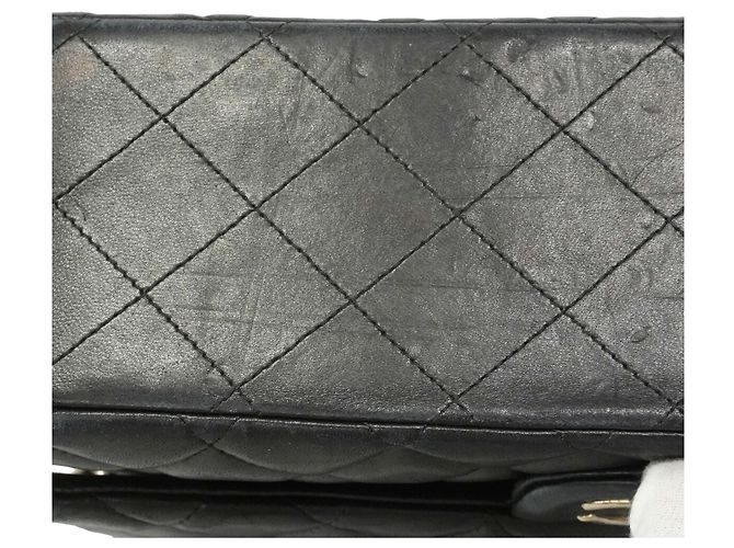 Timeless Borsa a tracolla Chanel in pelle d'agnello nera Nero - vista 12