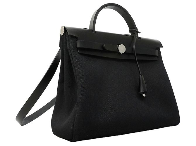 Hermès Hermes Herbag Zip PM Handtasche Schwarz - Ansicht 2