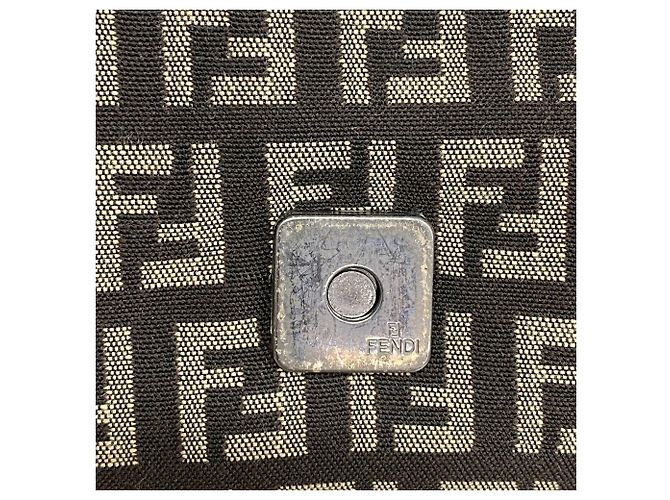Borsa a mano Fendi Zucchino in nylon e canvas Marrone - vista 10