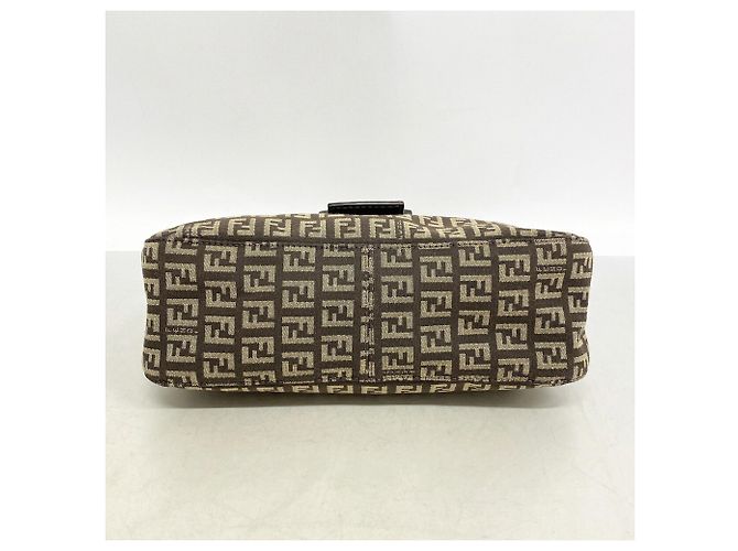 Borsa a mano Fendi Zucchino in nylon e canvas Marrone - vista 3