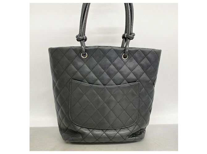 Chanel Cambon Tote Bag aus Lammleder Schwarz - Ansicht 13