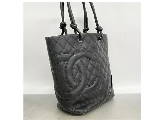 Chanel Cambon Tote Bag aus Lammleder Schwarz - Ansicht 2