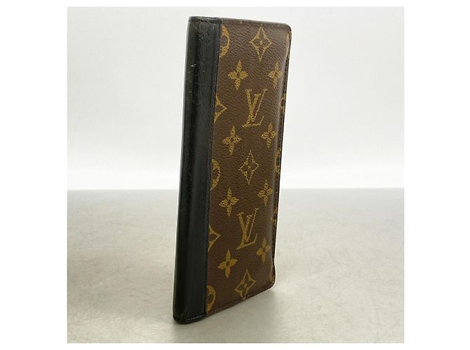 Portafoglio Lungo Louis Vuitton Monogram Macassar Marrone Nero - vista 2