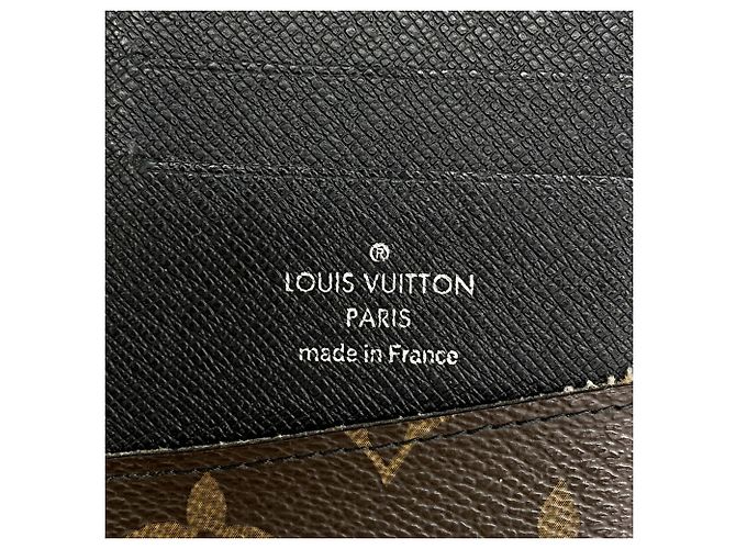 Portafoglio Lungo Louis Vuitton Monogram Macassar Marrone Nero - vista 4