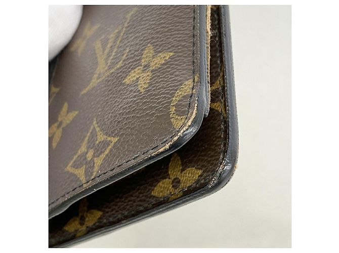 Portafoglio Lungo Louis Vuitton Monogram Macassar Marrone Nero - vista 5