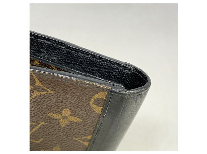 Portafoglio Lungo Louis Vuitton Monogram Macassar Marrone Nero - vista 6