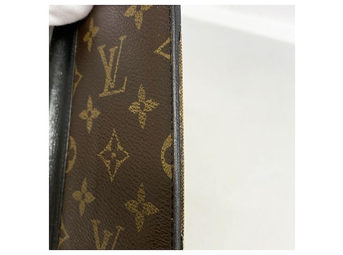 Portafoglio Lungo Louis Vuitton Monogram Macassar Marrone Nero - vista 7
