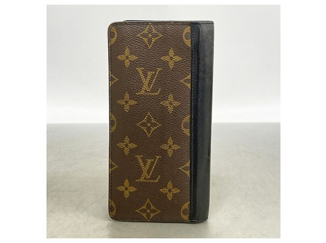 Portafoglio Lungo Louis Vuitton Monogram Macassar Marrone Nero - vista 9
