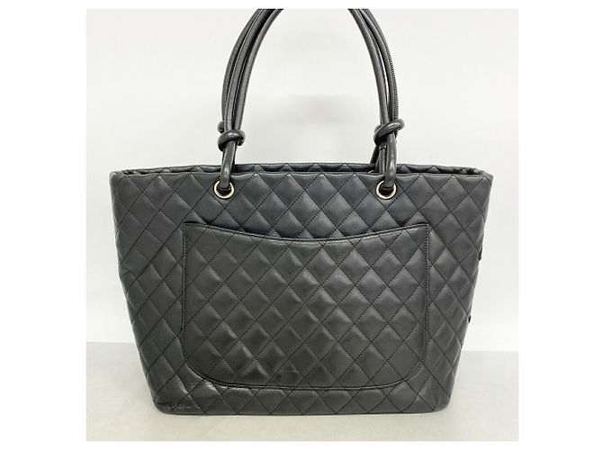 Chanel Cambon Tote Bag aus Lammleder Schwarz - Ansicht 13