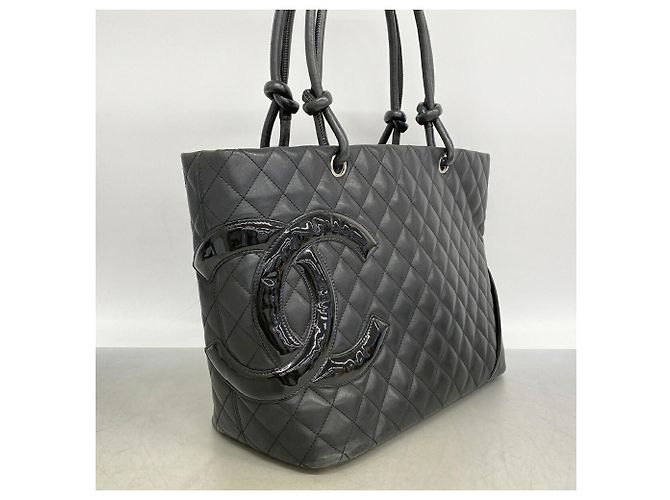 Chanel Cambon Tote Bag aus Lammleder Schwarz - Ansicht 2