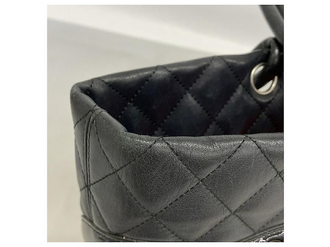 Chanel Cambon Tote Bag aus Lammleder Schwarz - Ansicht 8