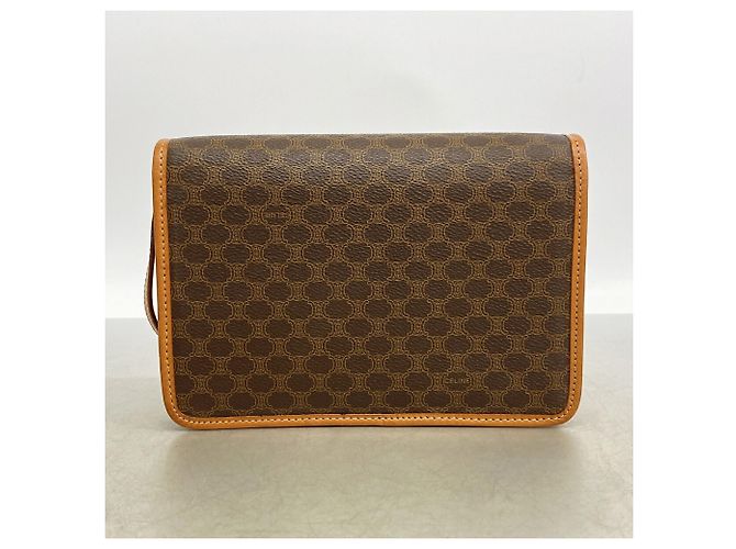 Céline Celine Macadam Shoulder Bag Brown - view 10