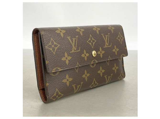 Portafoglio lungo Louis Vuitton marrone a tre scomparti - vista 2