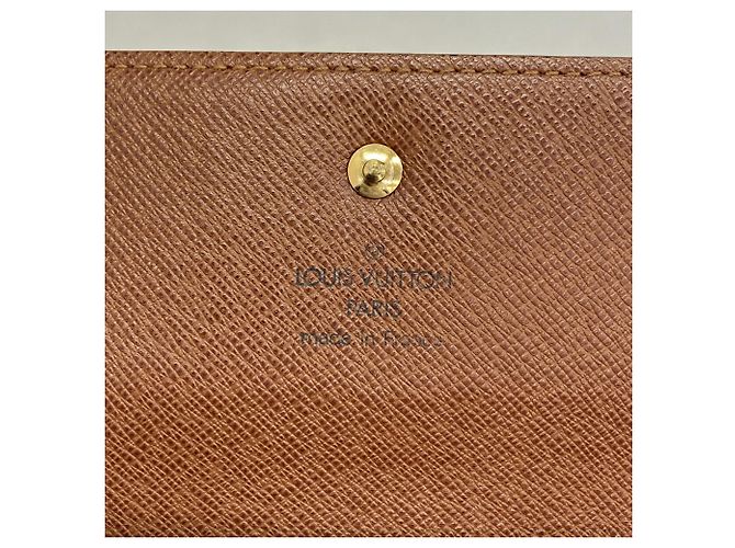 Portafoglio lungo Louis Vuitton marrone a tre scomparti - vista 4