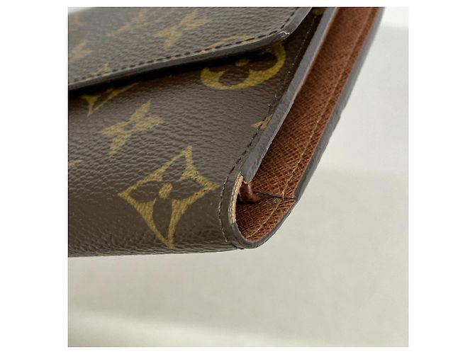 Portafoglio lungo Louis Vuitton marrone a tre scomparti - vista 5