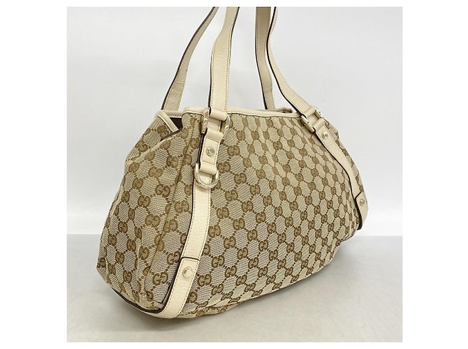 Borsa Tote Gucci GG Canvas Abby Marrone Beige - vista 2