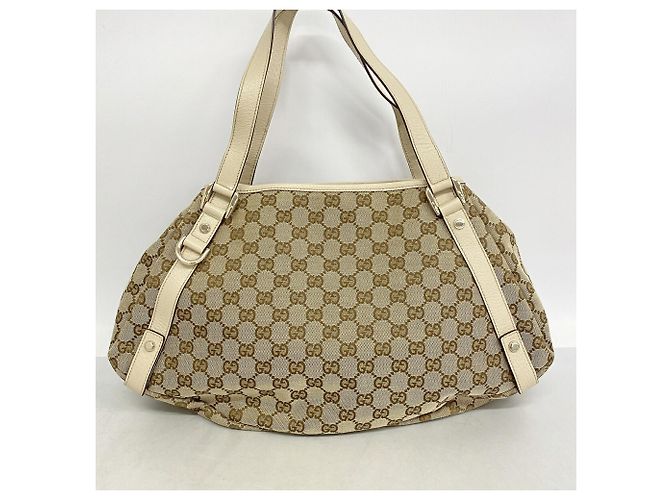 Borsa Tote Gucci GG Canvas Abby Marrone Beige - vista 9
