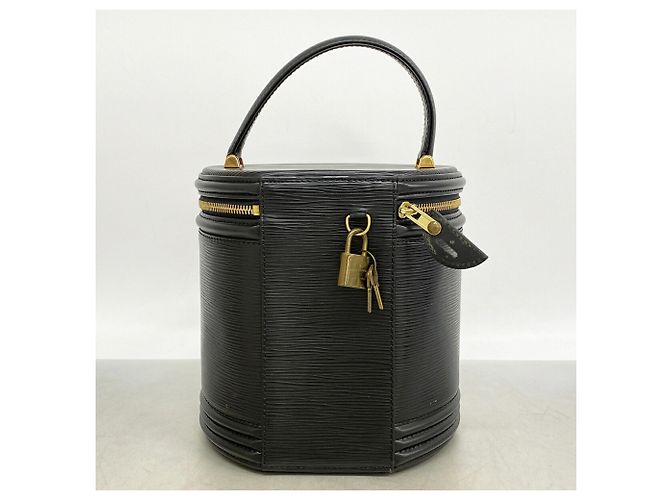 Borsa Louis Vuitton Epi Cannes M48032 Noir Nero - vista 10