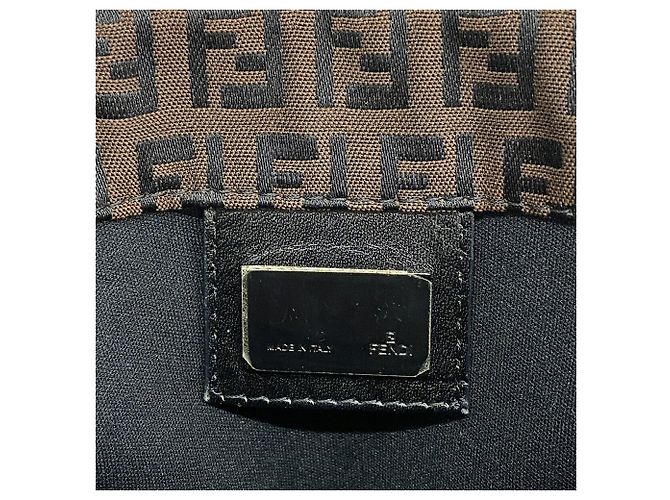 Fendi Zucchino Tote Bag Braun Schwarz - Ansicht 5