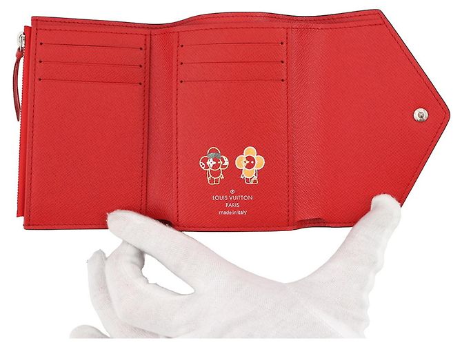 Portamonete Louis Vuitton Monogram Rosso - vista 4