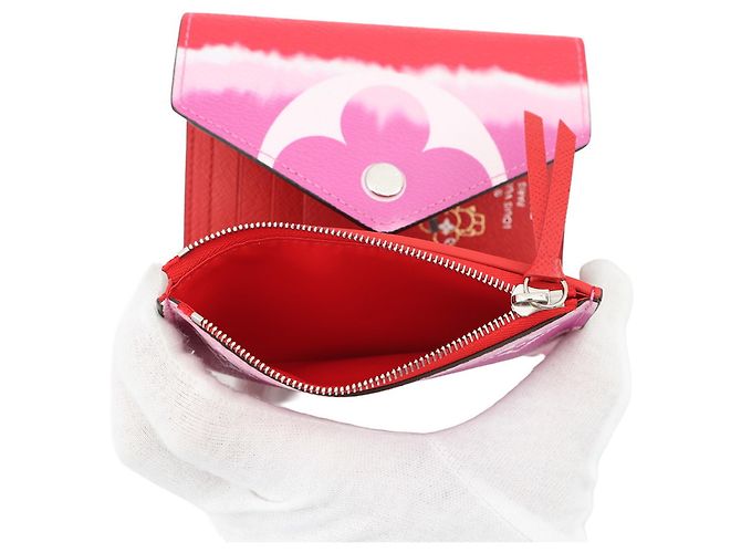 Portamonete Louis Vuitton Monogram Rosso - vista 6