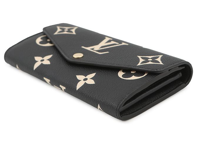 Monedero Louis Vuitton Monogram Empreinte Negro Beige - vista 2