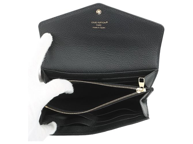 Monedero Louis Vuitton Monogram Empreinte Negro Beige - vista 5