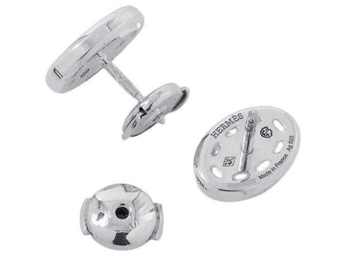 Hermès Hermes Point Sellier SV925 Silver Ohrringe Silber - Ansicht 3