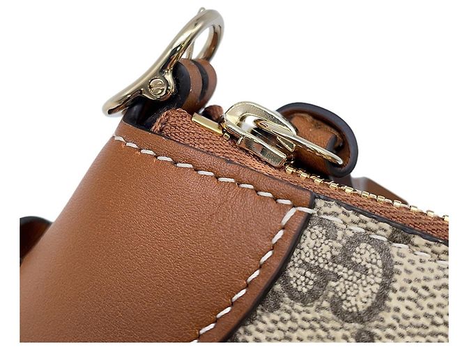 Borsa a tracolla Gucci GG Emblem Supreme Leather Marrone - vista 11