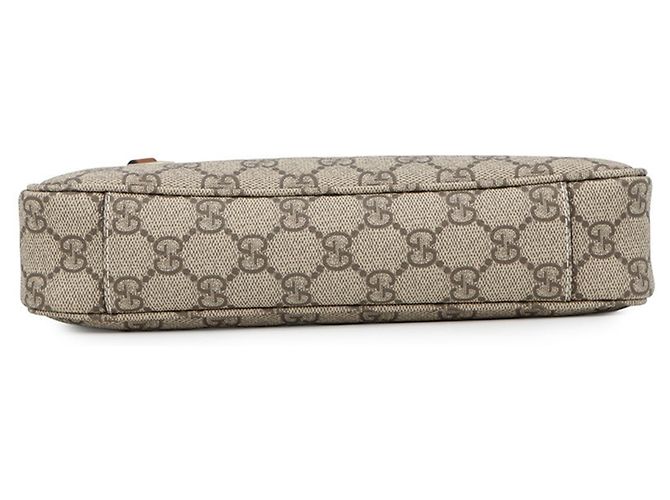 Borsa a tracolla Gucci GG Emblem Supreme Leather Marrone - vista 3