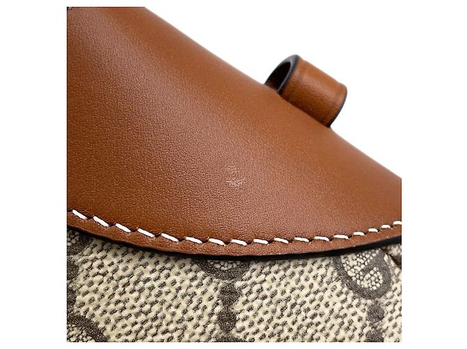 Borsa a tracolla Gucci GG Emblem Supreme Leather Marrone - vista 7