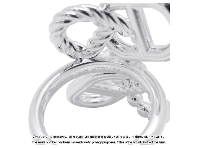 Ring Hermès Anillo Hermes Chaine d'Ancre A2 Multi-Link Plata - vista 6