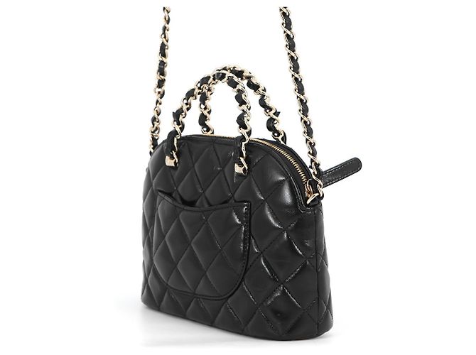 Borsa a tracolla Chanel Matelassé con catena Nero D'oro - vista 2