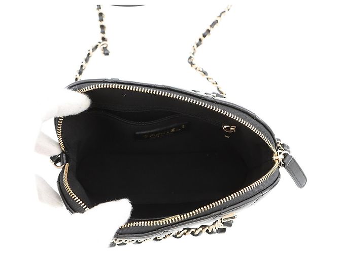 Borsa a tracolla Chanel Matelassé con catena Nero D'oro - vista 6