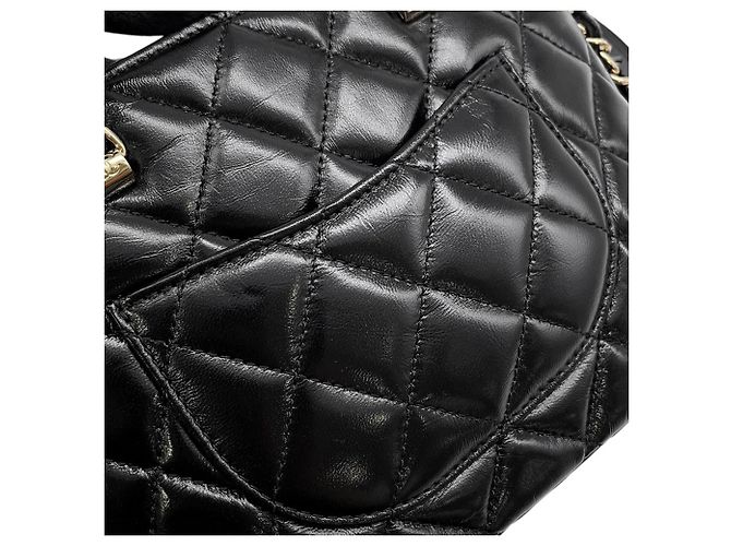 Borsa a tracolla Chanel Matelassé con catena Nero D'oro - vista 9