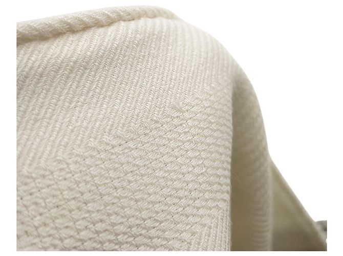 Hermès Stola Hermes New Libris in cashmere e seta Bianco - vista 5