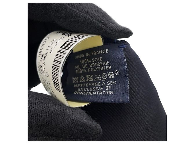 Hermès Lenço de seda Hermes A Toute Berline Azul Multicor - vista 7