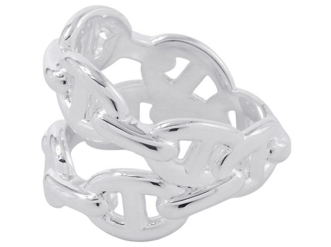 Hermès Hermes Double Row Silver Ring Silber - Ansicht 2