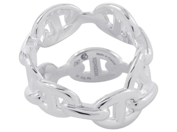 Hermès Hermes Double Row Silver Ring Silber - Ansicht 3
