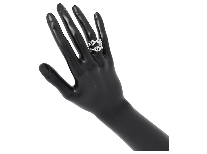Hermès Hermes Double Row Silver Ring Silber - Ansicht 4