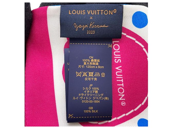 Sciarpa Louis Vuitton Collaborazione Yayoi Kusama Bianco Blu Multicolore - vista 6