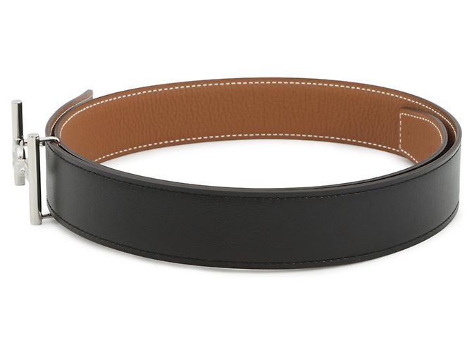 Hermès Cintura Hermes Jumbo in Black & Gold Nero - vista 2