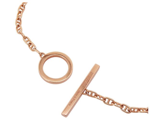 Hermès Pulsera Hermes Chaine d'Ancre Verso Rosa Blanco - vista 4