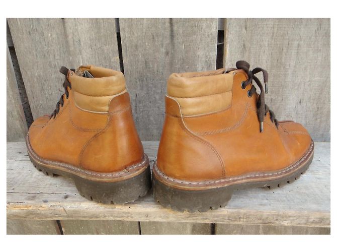 Autre Marque Botines de senderismo de cuero Castaño - vista 3