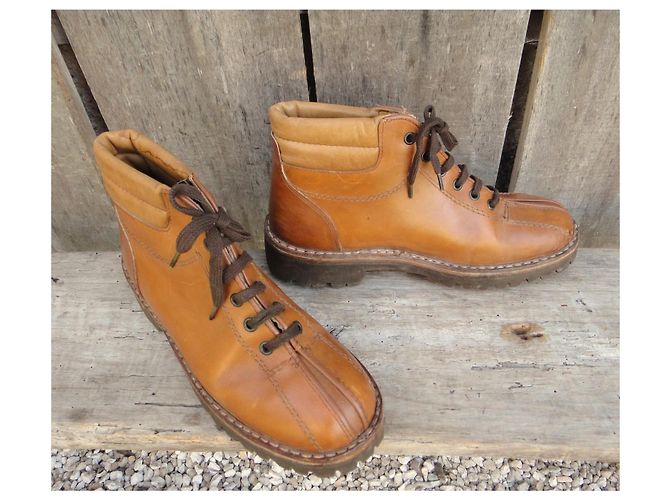 Autre Marque Botines de senderismo de cuero Castaño - vista 5
