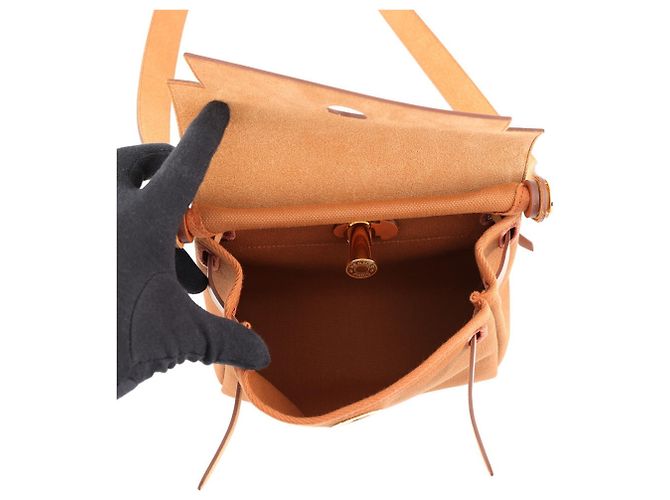 Hermès Borsa a tracolla Hermes Herbag Zip Mini Rosso - vista 5